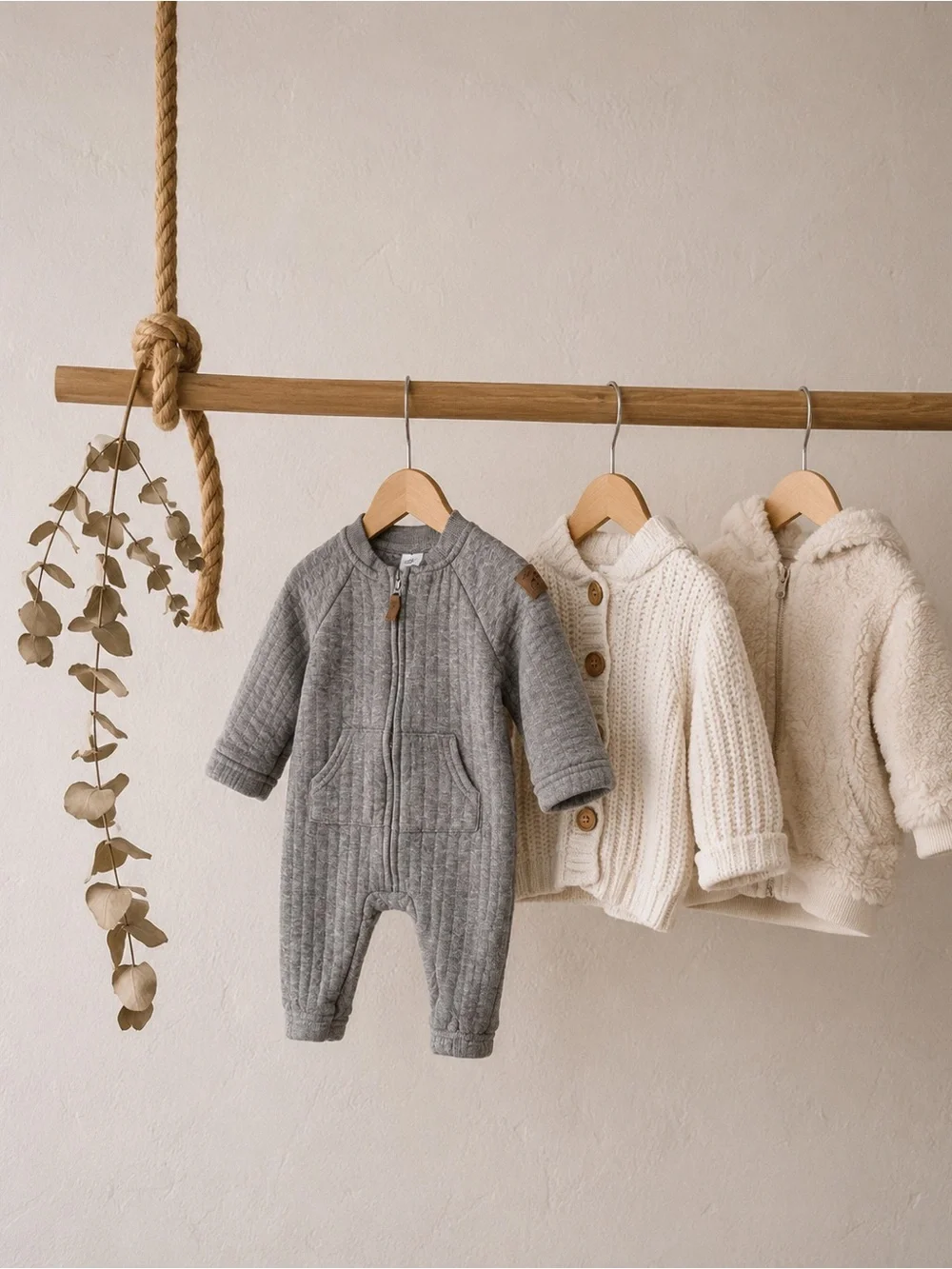 🩶CARTER’S Baby Boy Cozy Grey Seeater Ribbed Zipper One-Piece for Kids - 6 Months